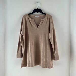 J. Jill Women's Organic Cotton Tan Sweatshirt Size XL